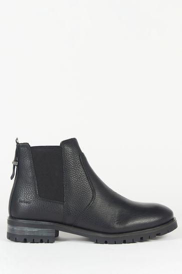 Barbour® Black Leather Nina Chelsea Boots