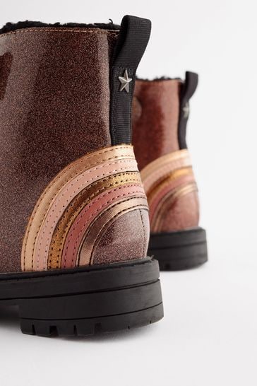 Rose gold combat boots store