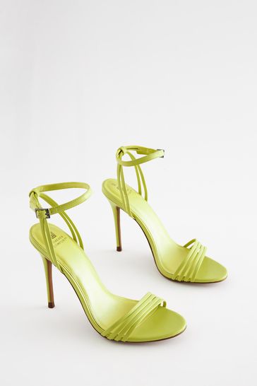 Green barely there heels hotsell