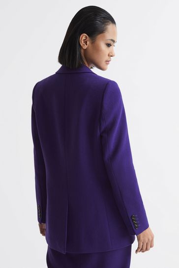 Purple wool blazer cheap