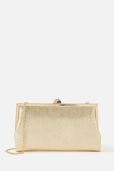 Buy Accessorize Gold Metallic Frame Clutch Bag from Next Luxembourg
