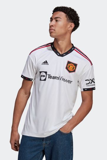 adidas White Blank Manchester United 22/23 Away Adult Jersey