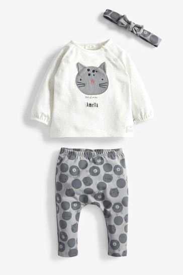 Personalised Baby 3 Piece T-Shirt And Leggings Set