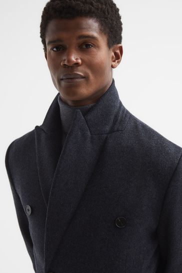 Single breasted clearance wool overcoat