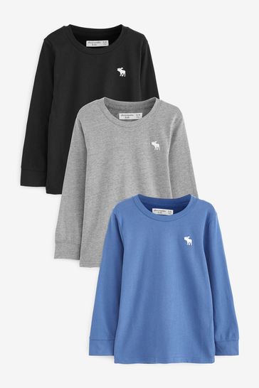 Abercrombie & Fitch Multi-Colour Long Sleeve T-Shirts 3 Pack