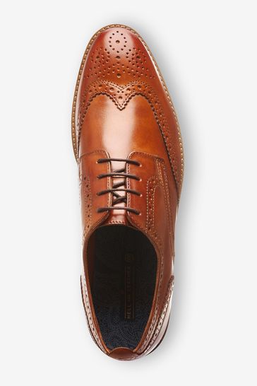 Mens wide fit tan brogues outlet