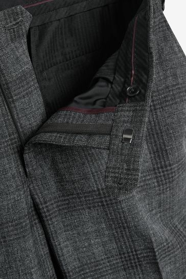 Dark grey new arrivals checkered trousers