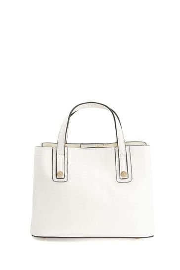 White mini cheap tote bag