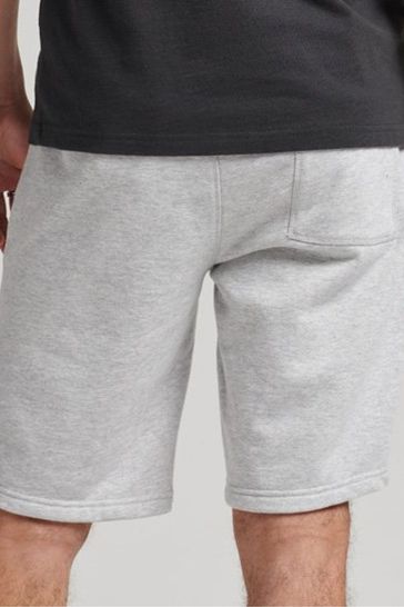 Buy Superdry Grey Organic Cotton Vintage Logo Jersey Shorts from