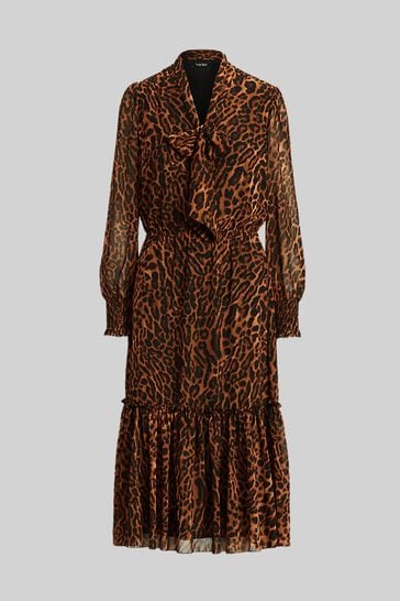 ralph lauren leopard print dress