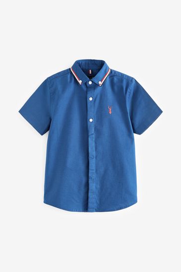 Cobalt Blue Short Sleeve Oxford Shirt (3-16yrs)