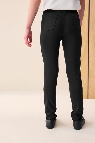 Black skinny school trousers clearance womens
