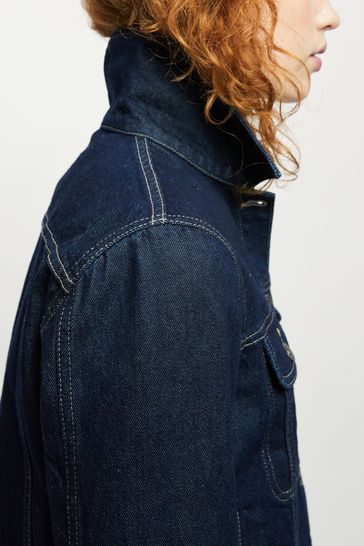 Blue denim hot sale trucker jacket
