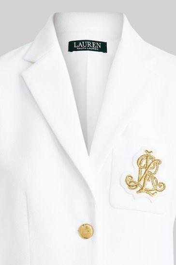 Lauren Ralph Lauren Anfisa Crest Logo Blazer Jacket