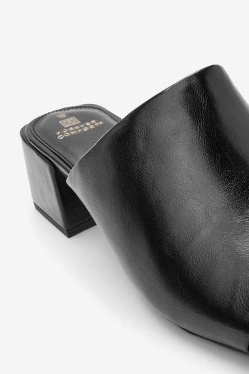 Buy Black Forever Comfort Block Heel Mules from Next Luxembourg