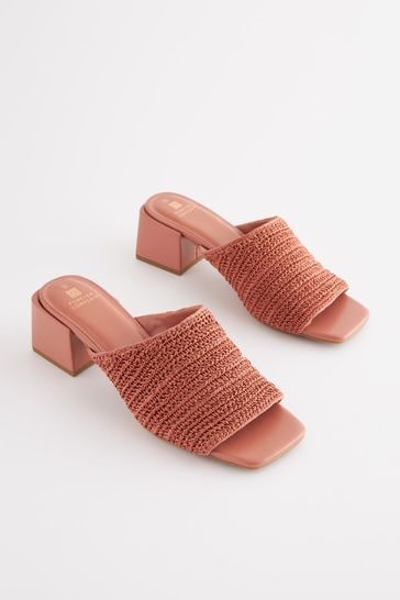 Block heel 2025 open toe mules