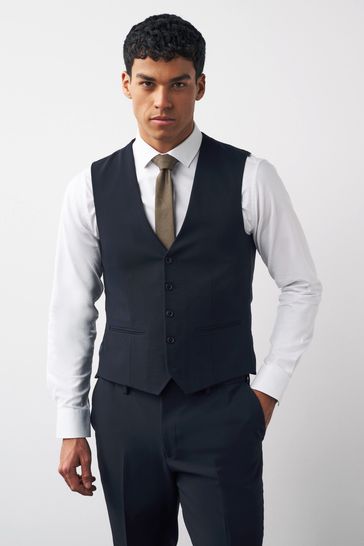 Navy Blå - Vanlig passform Motionflex Stretch Väst