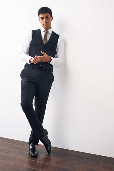 Navy Blå - Vanlig passform Motionflex Stretch Väst