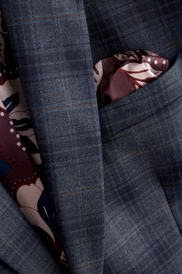 Blue check suit hot sale