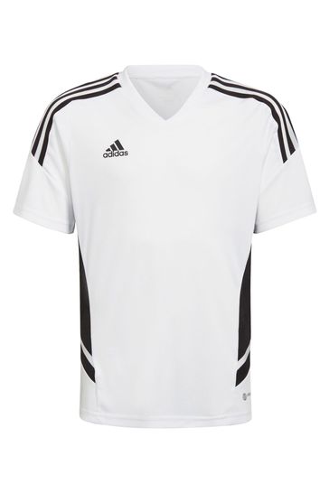 adidas White/Black Condivo 22 Junior Jersey T-Shirt