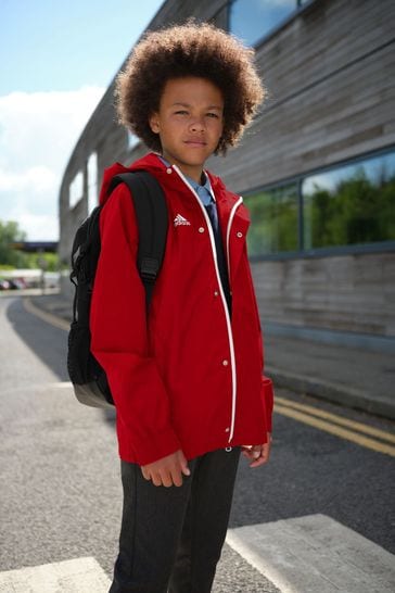 adidas Red Junior Entrada 22 Junior All-Weather School Jacket