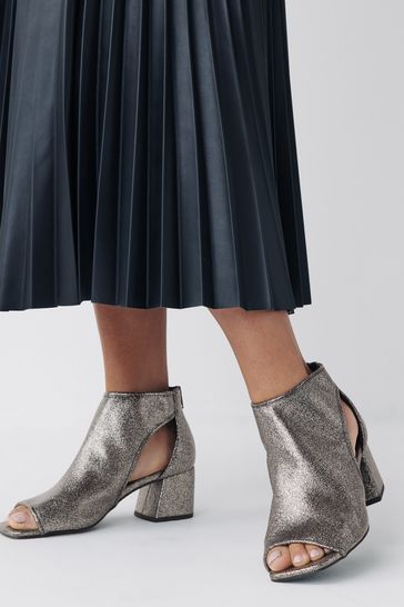Pewter Grey Forever Comfort® Low Cut-Out Shoe Boots