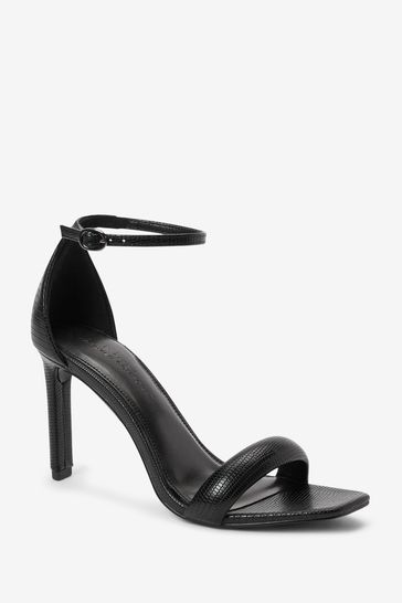 Buy Black Forever Comfort Square Toe Heeled Sandals from Next Hungary