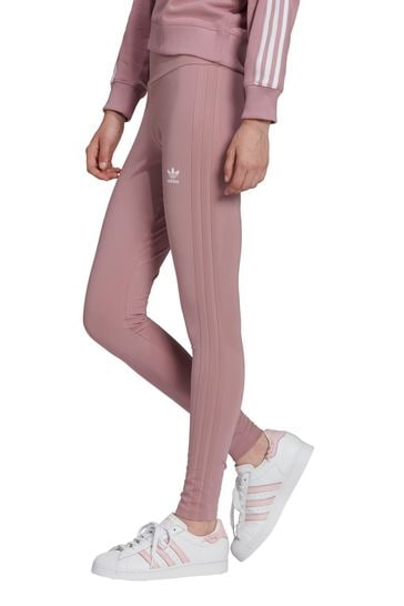 Buy adidas Originals Adicolor Pink 3 Stripe Leggings from Next