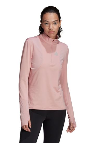 Adidas pink long sleeve top discount