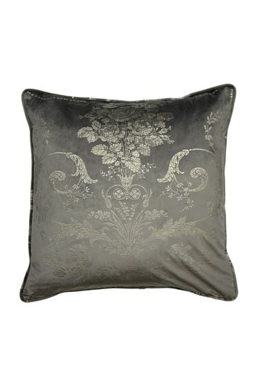 Laura Ashley Steel Grey Josette Metallic Cushion