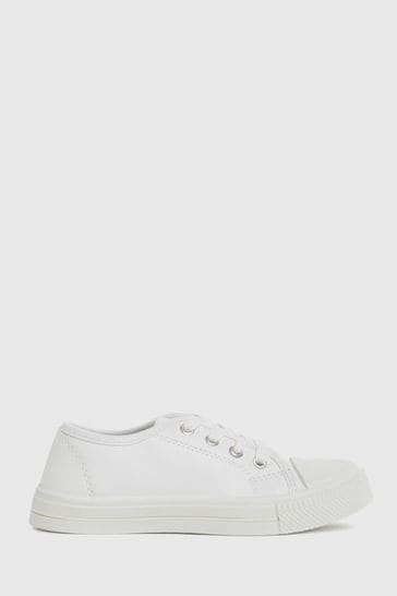 Buy Schuh White Minimal Lace Trainers from the Next UK online shop