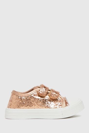 Schuh Pink Majestic 2V Glitter Trainers