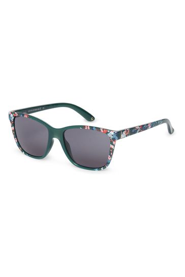 Joules Dark Green Sunglasses With All Over Floral Print