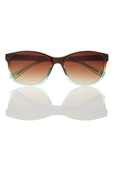 Buy Joules Brown/Teal Blue Small Classic Graduated Bi-Colour Sunglasses  from Next Spain