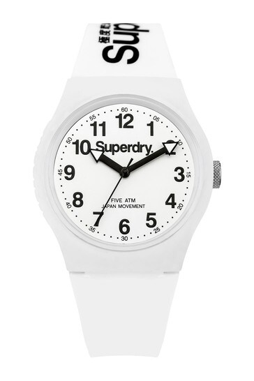 Superdry Urban White Silicone Strap Watch