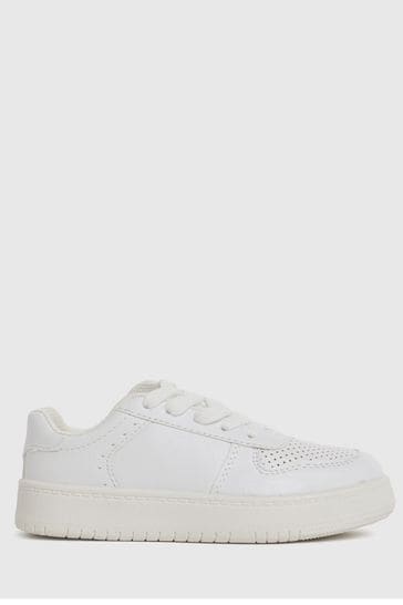 Schuh White Mighty Lace-Up Trainers