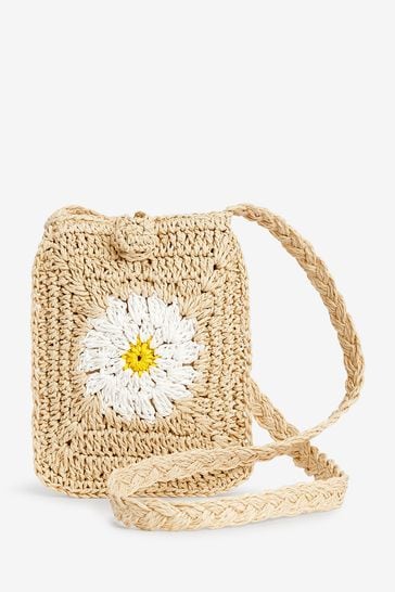 Natural Cross-Body Straw Bag