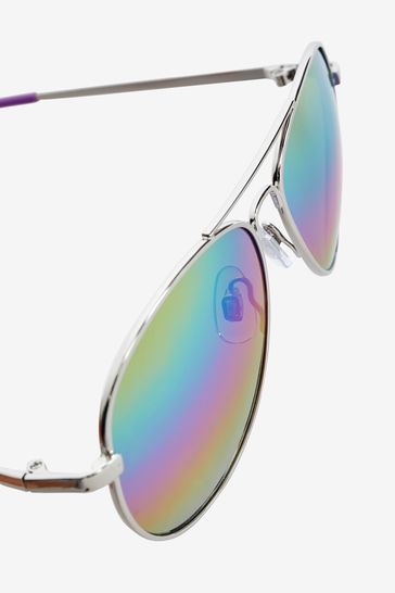 Buy Silver Aviator Style Sunglasses from Next Netherlands