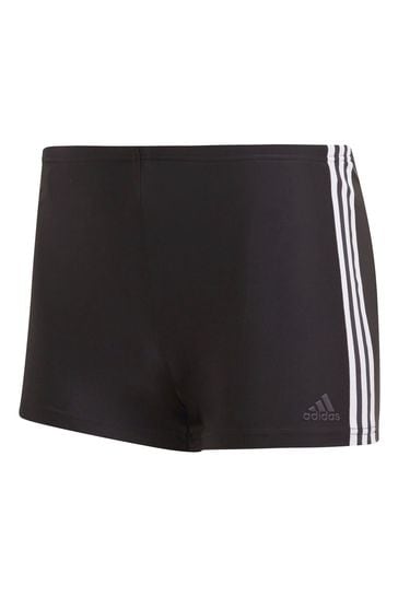 adidas Black 3-Stripes Swim Shorts