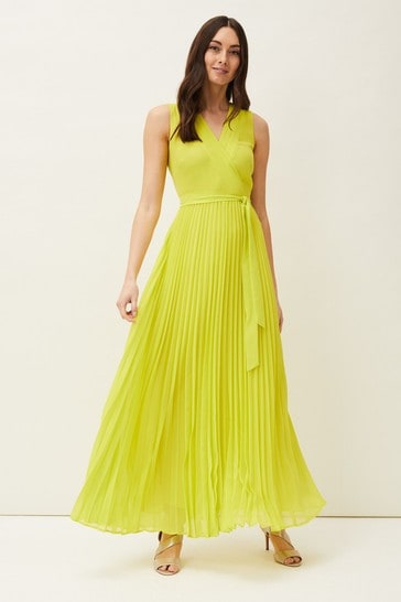 Yellow chiffon maxi dress store