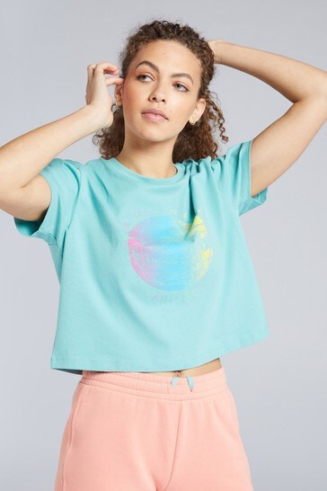 Buy Animal Teal Layne Sun And Surf Organic Women's Boxy T-Shirt from Next  Luxembourg