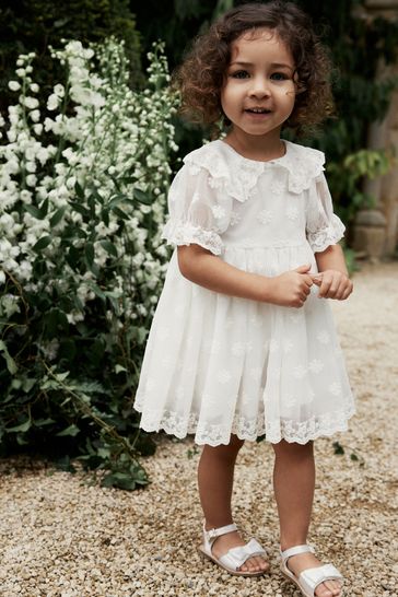 Buy Ivory Lace Occasion Dress 3mths 8yrs from Next Luxembourg