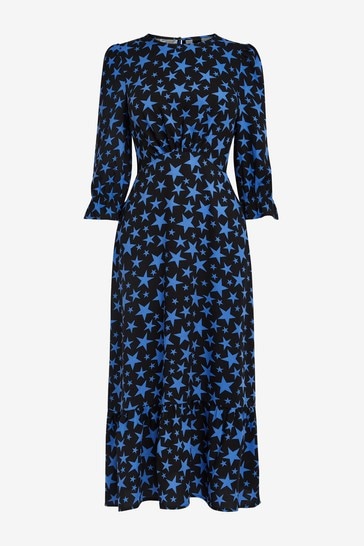 Black star online midi dress