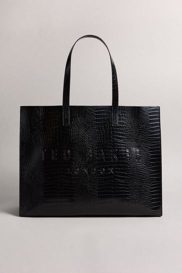 Ted Baker Black Allicon Croc Effect Detail Ew Icon Bag