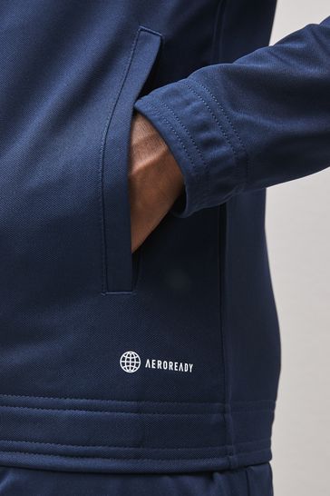 Adidas navy tracksuit top store