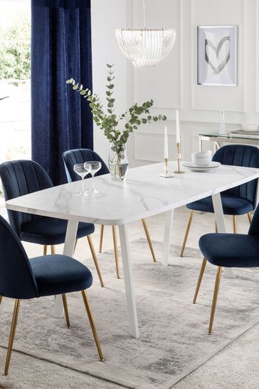 Marble effect dining deals tables