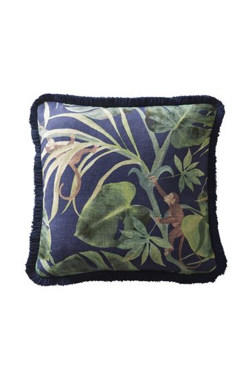 Clarke & Clarke Blue Monkey Business Cushion