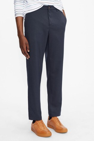 Ted Baker Julien Blue Plain Brushed Trousers