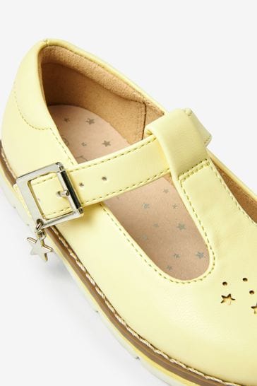 Yellow t bar shoes shop