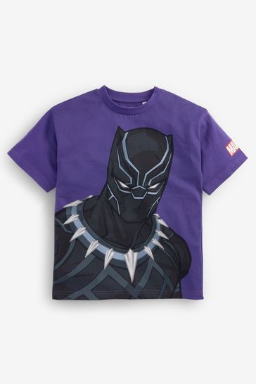 Purple Black Panther Marvel Avengers T-Shirt (3-16yrs)